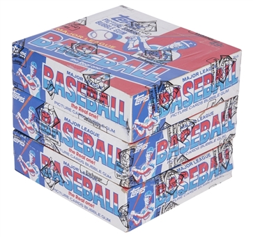 1983 Topps Baseball Unopened Cello Boxes Trio (3) – 72 Packs, In Total – All BBCE Certified